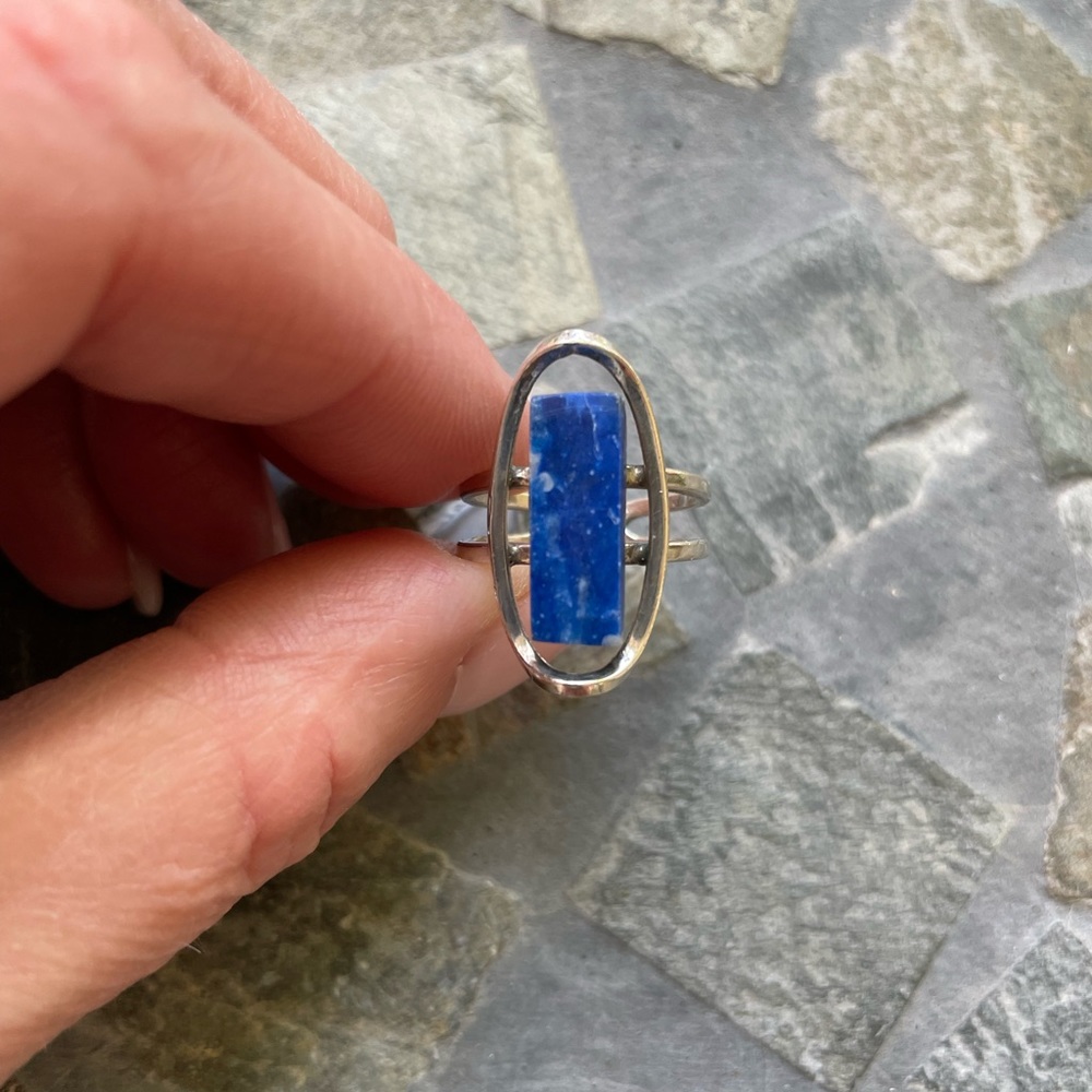 Lapis Lazio sterling silver ring